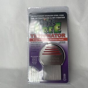 NEW Nit Free Brand Terminator Comb Head Lice Stainless Steel uni-sex Essential
